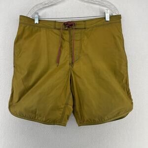 FREENOTE CLOTH Shorts Mens 36 Boardshort Deck Swim Trunks Cotton Blend Brown USA